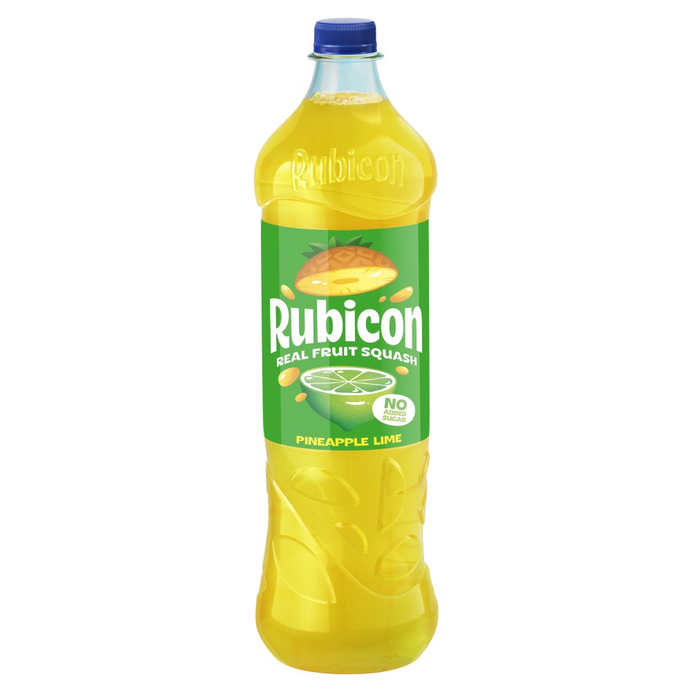 Rubicon Real Fruit Squash Pineapple Lime Bottle 1L