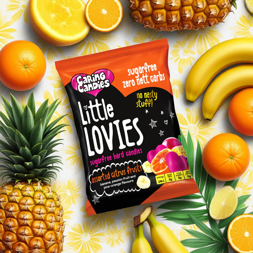 Sugar Free Candy: Little Lovies | 100g | Assorted Citrus