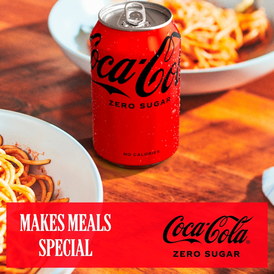 Coca-Cola Zero Sugar Soft Drink Cans 24 x 330 mL