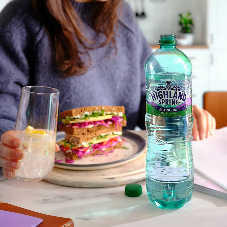 Highland Spring Sparkling Water Bottle 1.5 L - 12 Pack