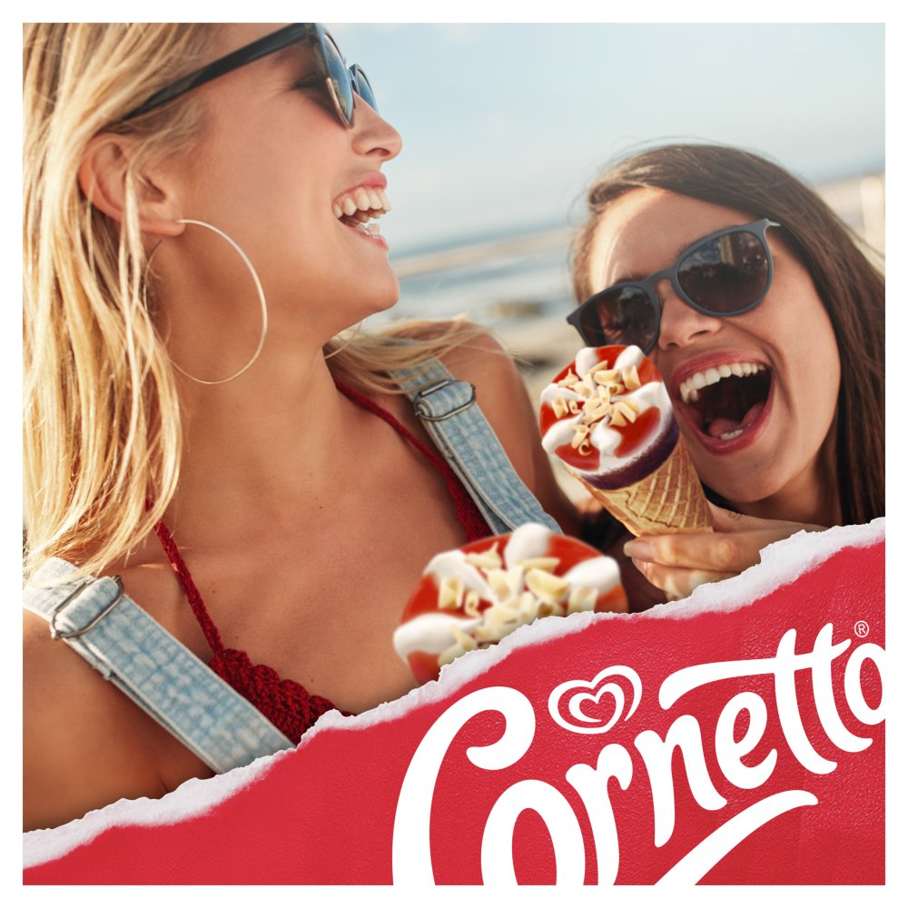 Cornetto Strawberry Ice Cream Cones 6 x 90ml