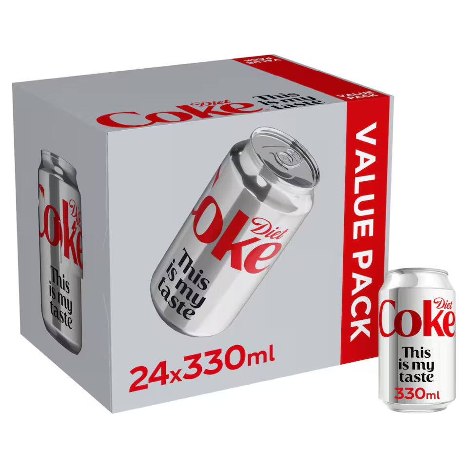 Diet Coke Soft Drink Cans 24 x 330 mL