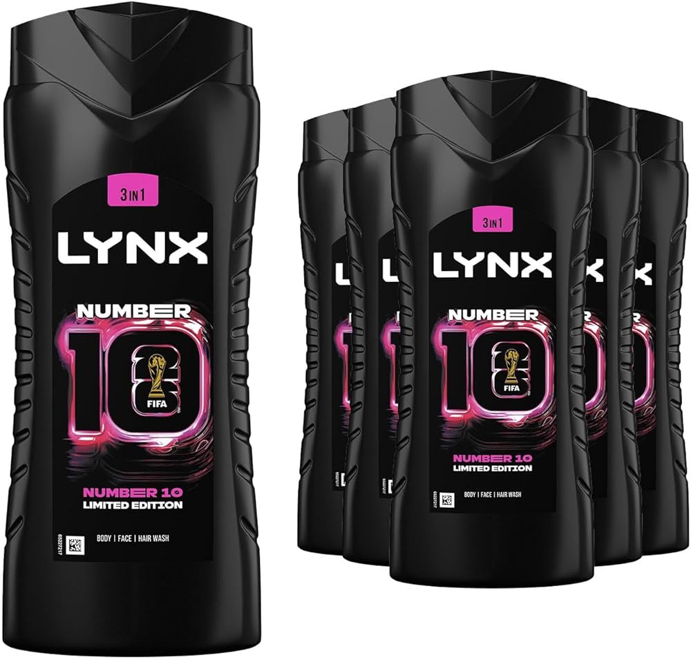 LYNX Number 10 3-in-1 Body Wash 225 ML X 6