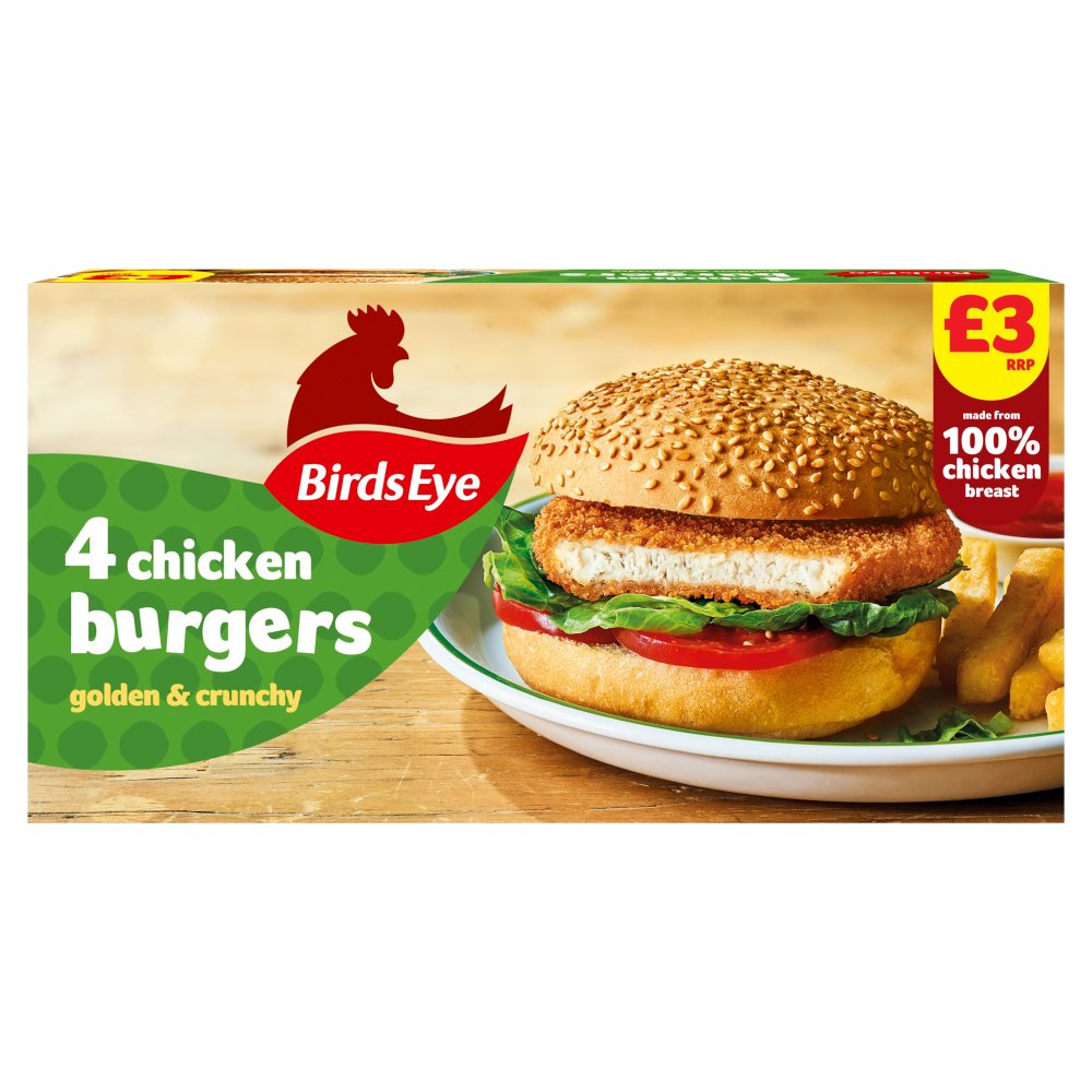 Birds Eye 4 Chicken Burgers 200g