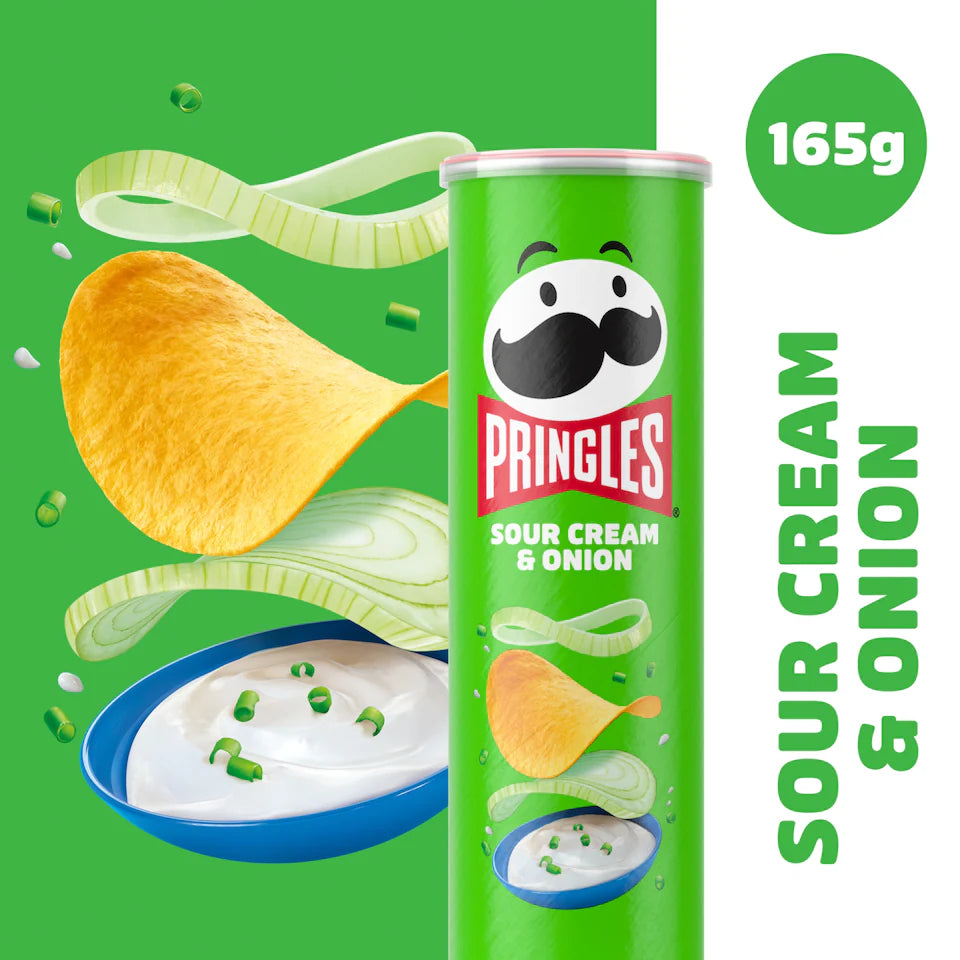 Pringles Sour Cream & Onion Sharing Crisps 165g
