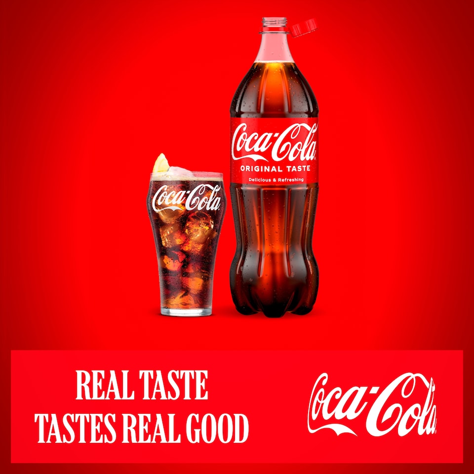 Coca-Cola Original Taste Soft Drink Bottles 1.75L