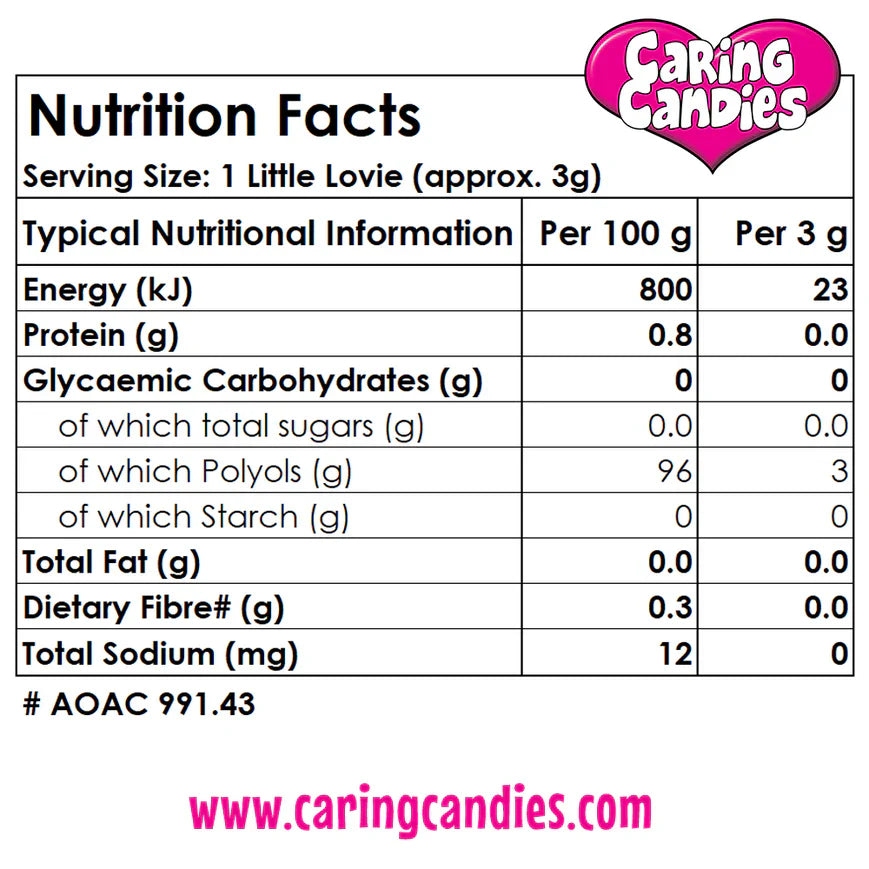 Sugar Free Candy: Little Lovies | 100g | Assorted Citrus