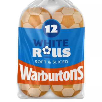 Warburtons 12 White Rolls