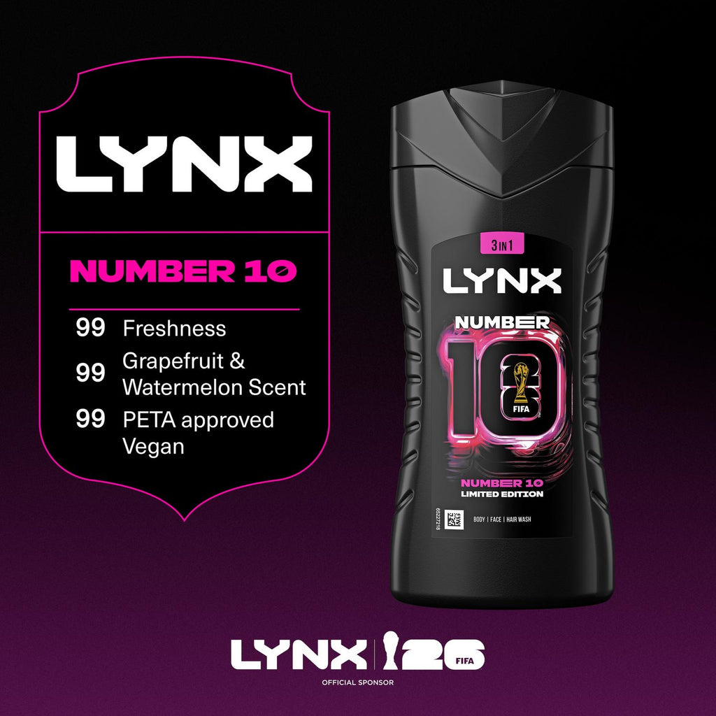 LYNX Number 10 3-in-1 Body Wash 225 ML X 6