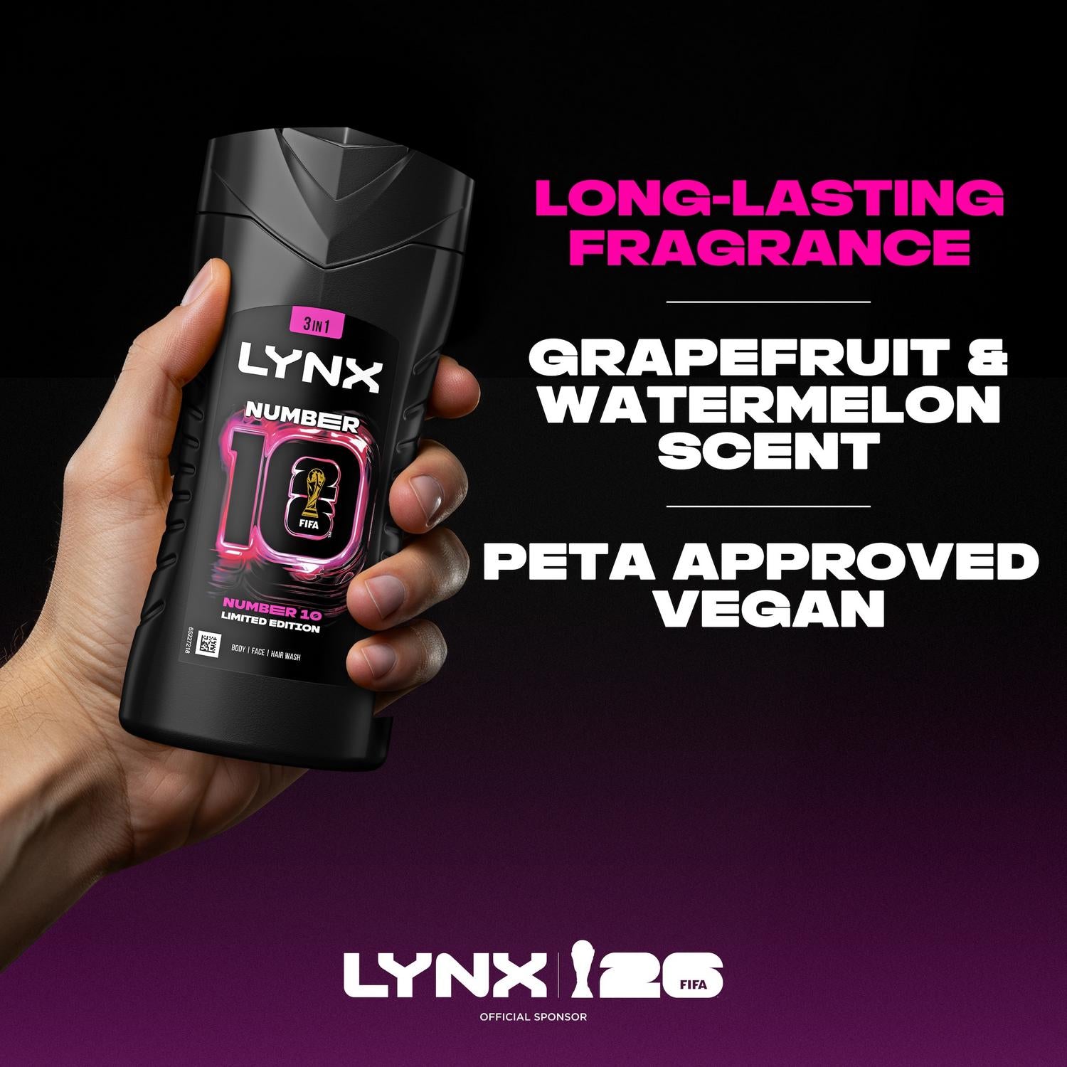 LYNX Number 10 3-in-1 Body Wash 225 ML X 6
