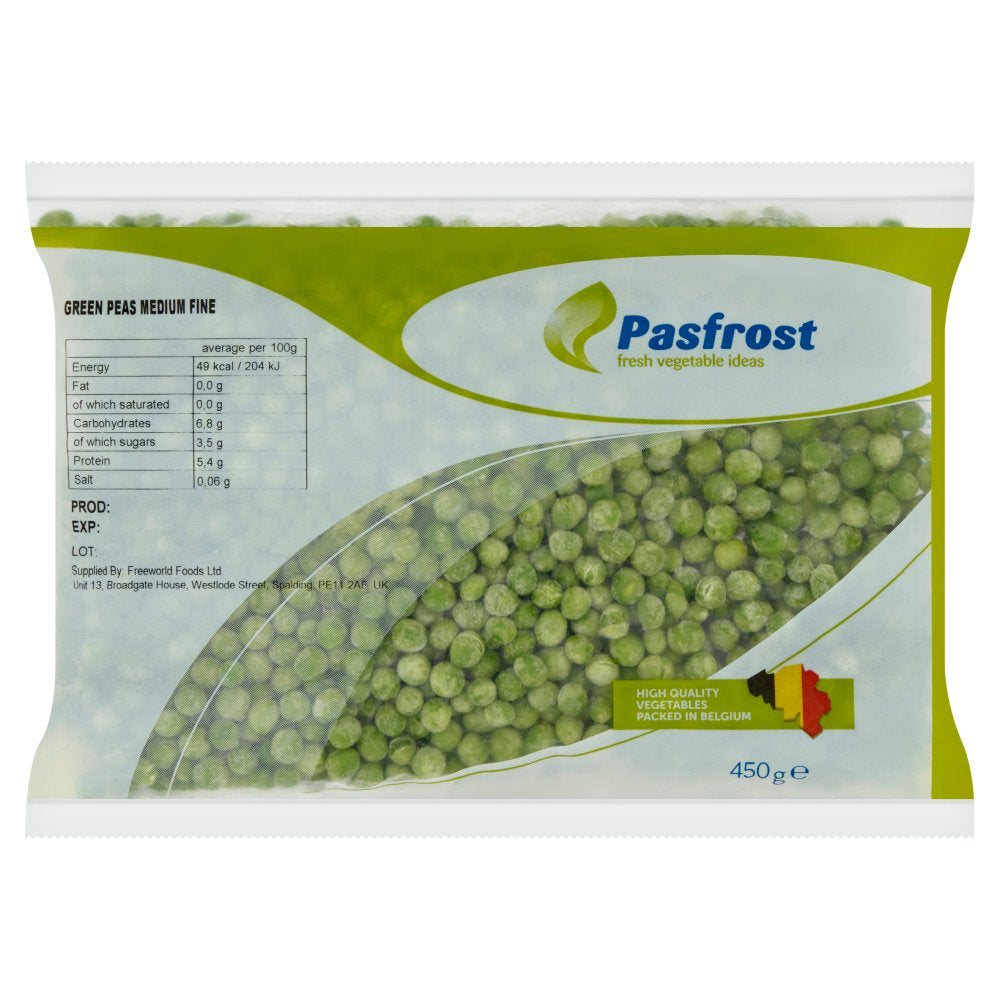 Pasfrost Green Peas Medium Fine 450g