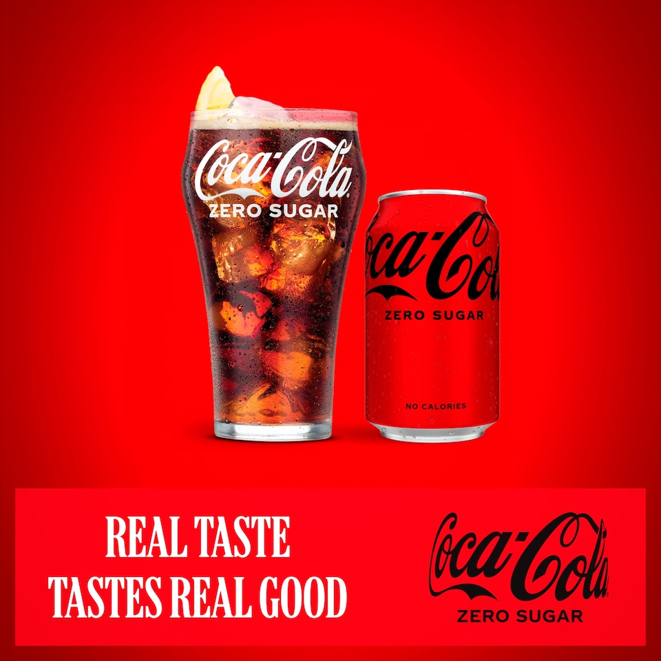 Coca-Cola Zero Sugar Soft Drink Cans 24 x 330 mL