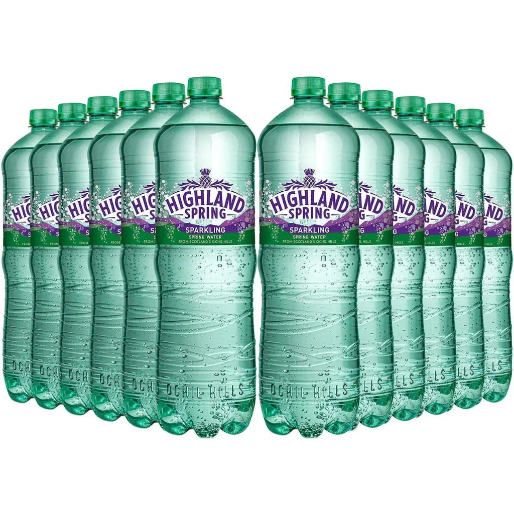 Highland Spring Sparkling Water Bottle 1.5 L - 12 Pack