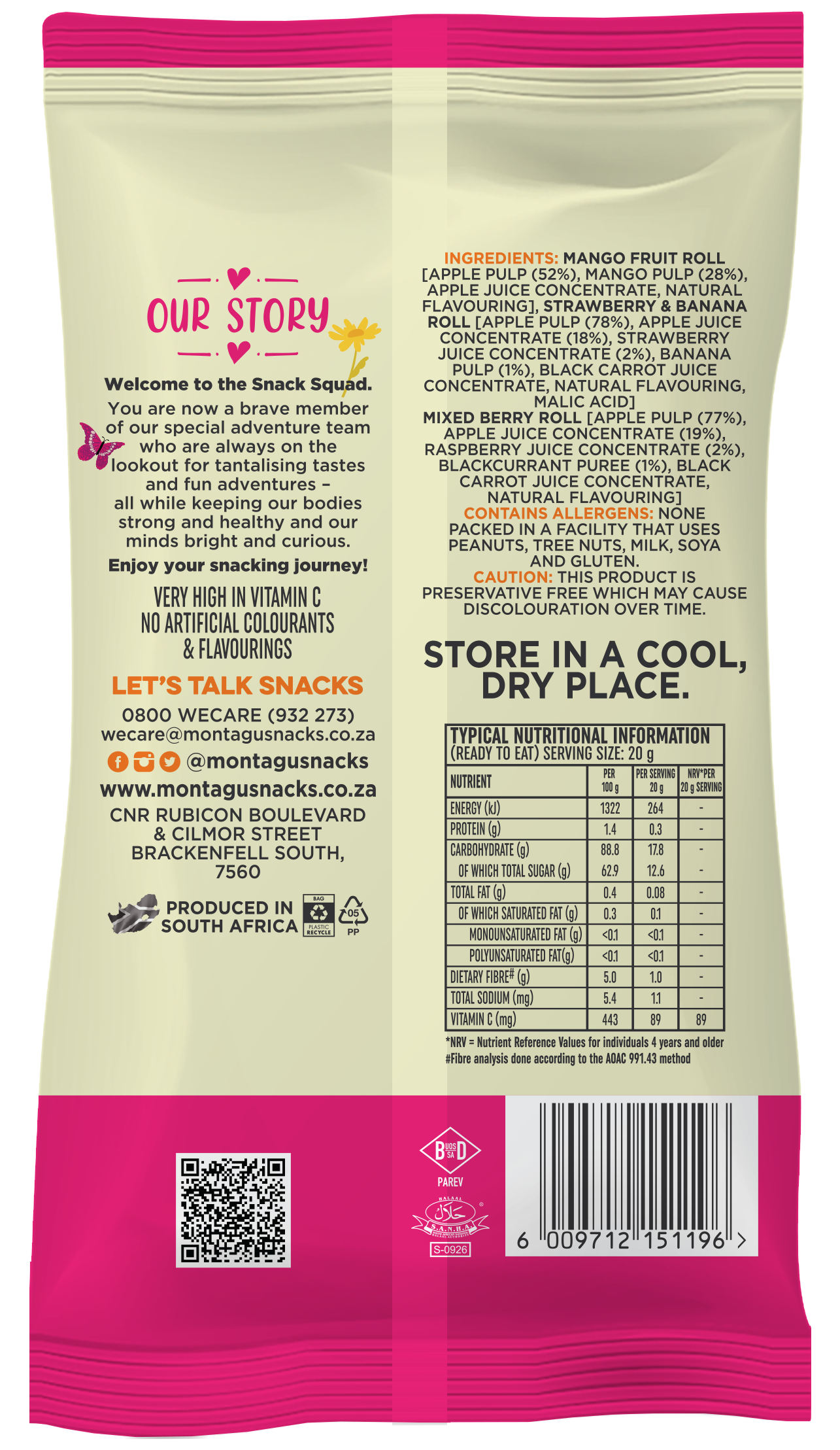 Montagu: Snack Squad Mini Fruit Rolls – Assorted